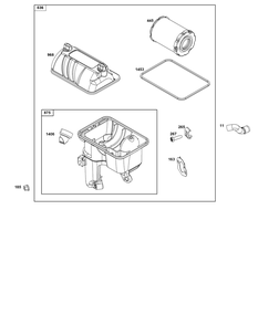 Part Location Diagram of 84005299 Briggs and Stratton Cleaner, Air